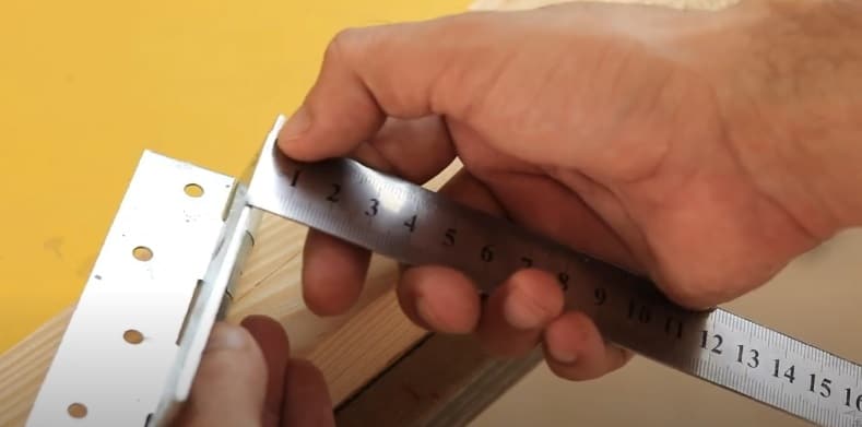 Measure the depth of door hinge with precision ruler