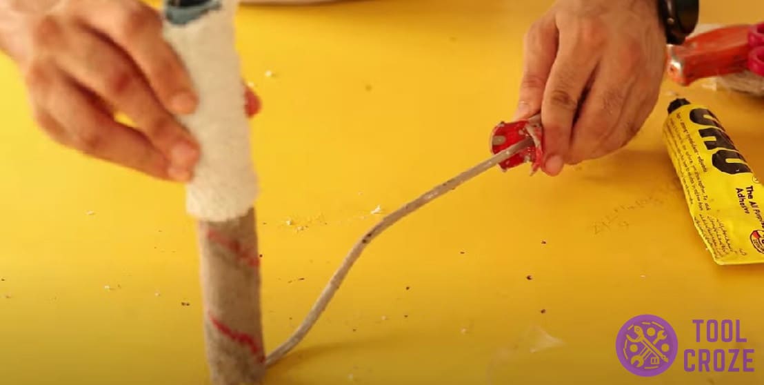 Repurpose old paint roller with a cloth rag