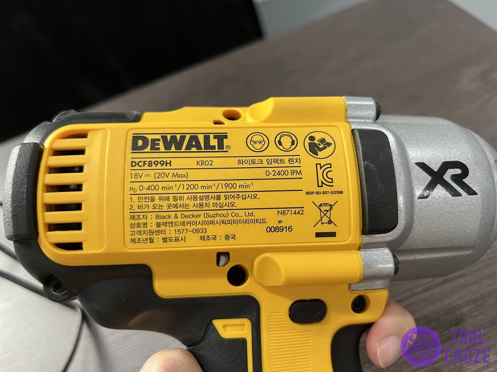 dewalt impact wrench specifications