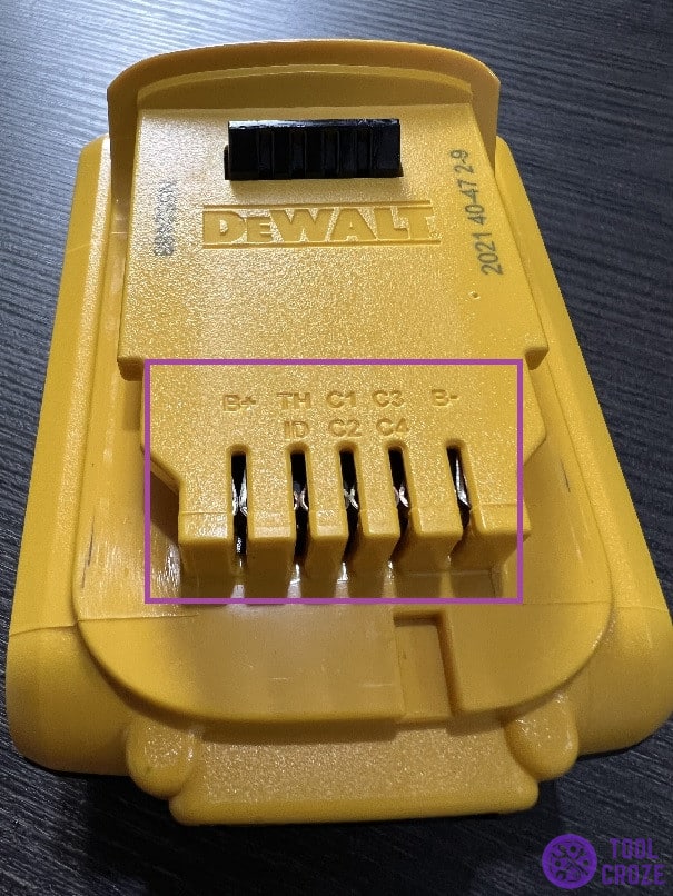dewalt battery contact pins