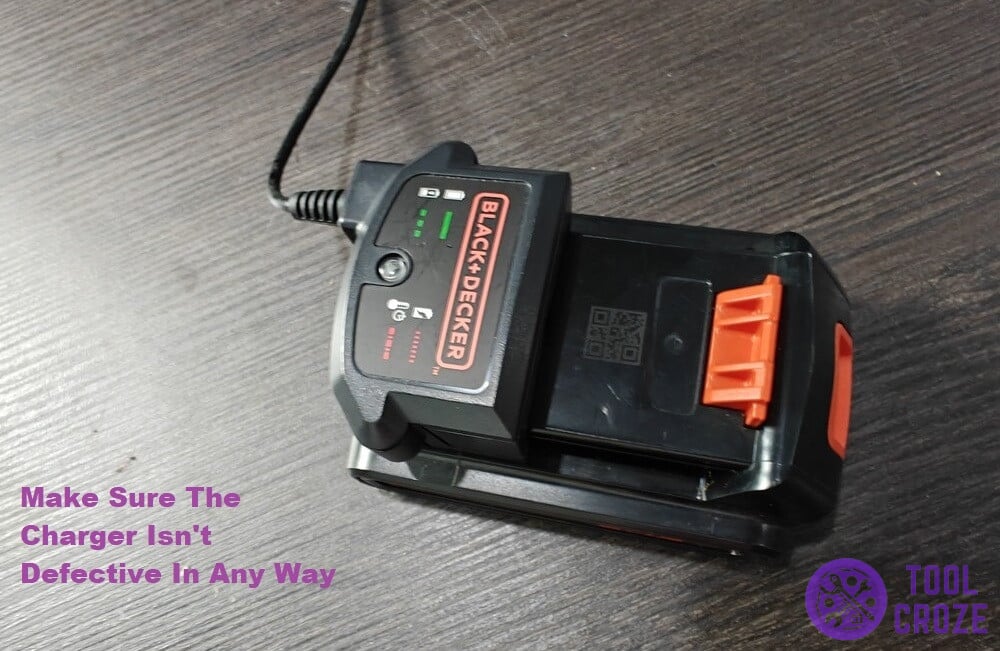 drill battery on charge