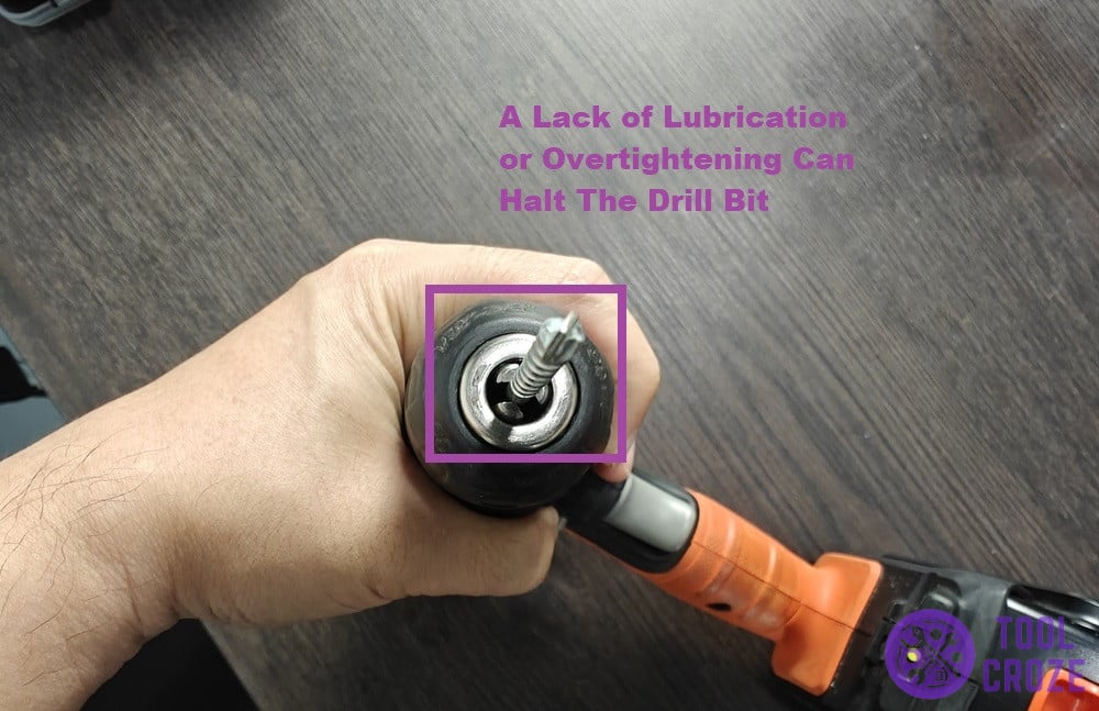 drill bit not moving