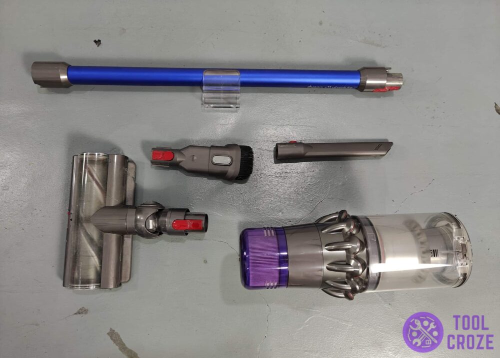dyson vacuum completely disassembled