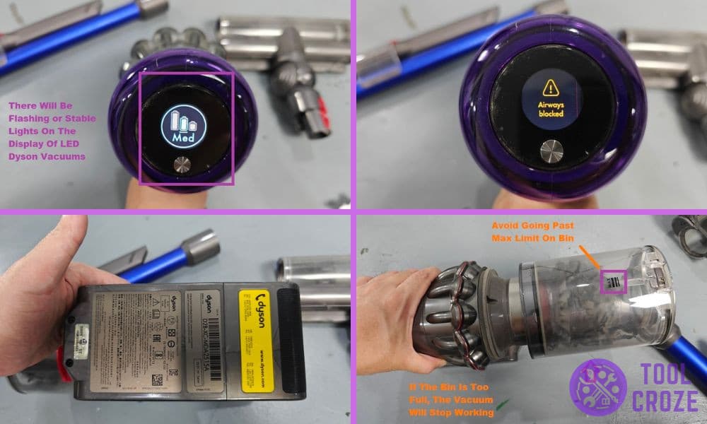 dyson vacuum does not turn on
