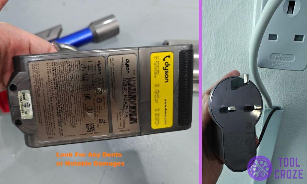 dyson vacuum fully charged but not working