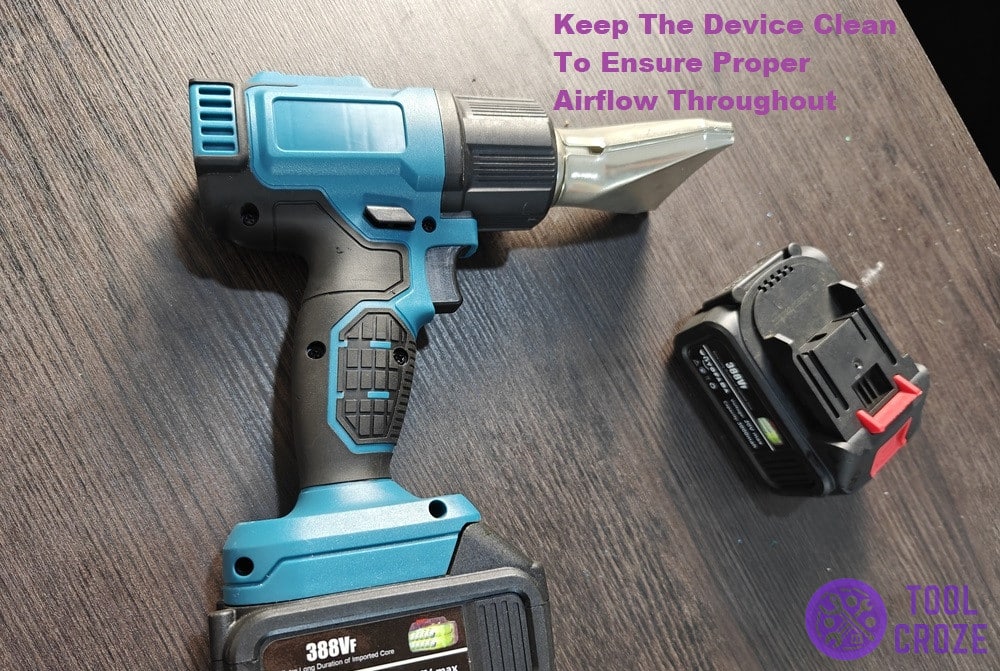 ensure airflow within heat gun