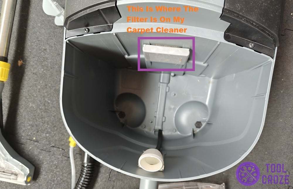 filter on my carpet cleaner