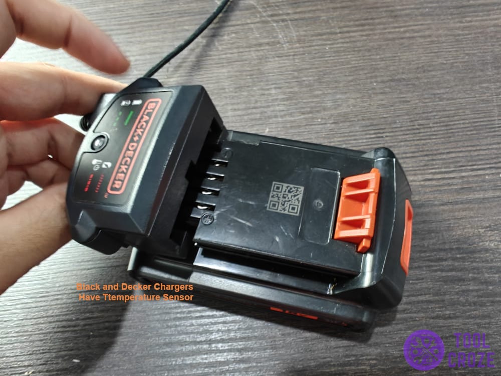 Black and Decker chargers have a temperature sensor