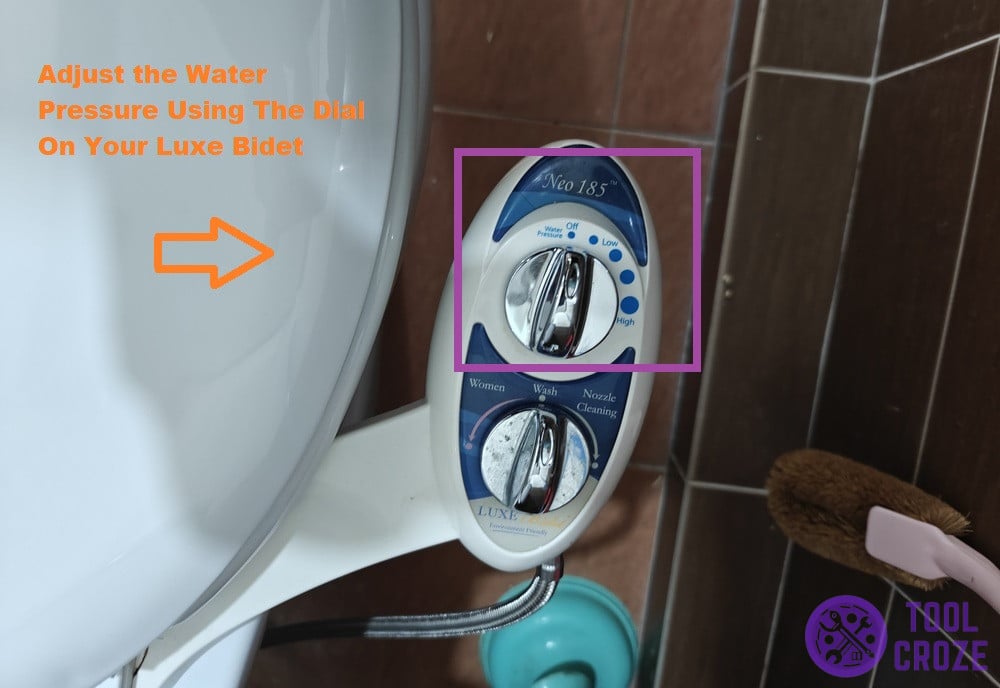 adjust the water pressure