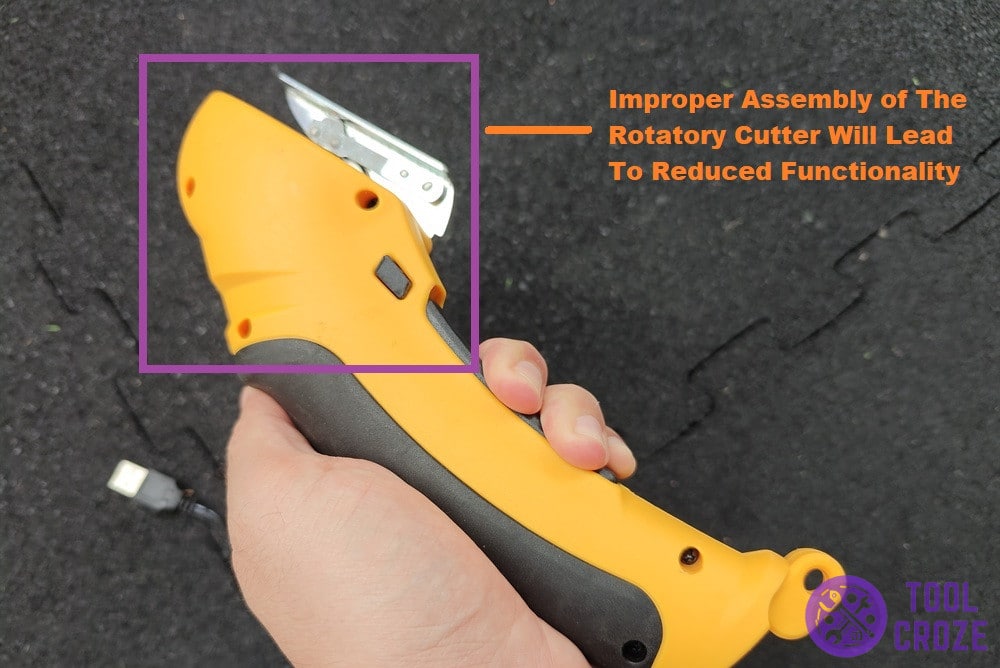 assembled rotary cutter after replacing blade