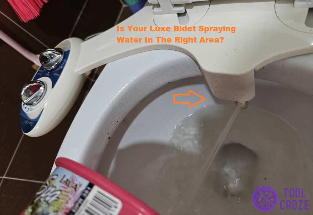 bidet spraying out water