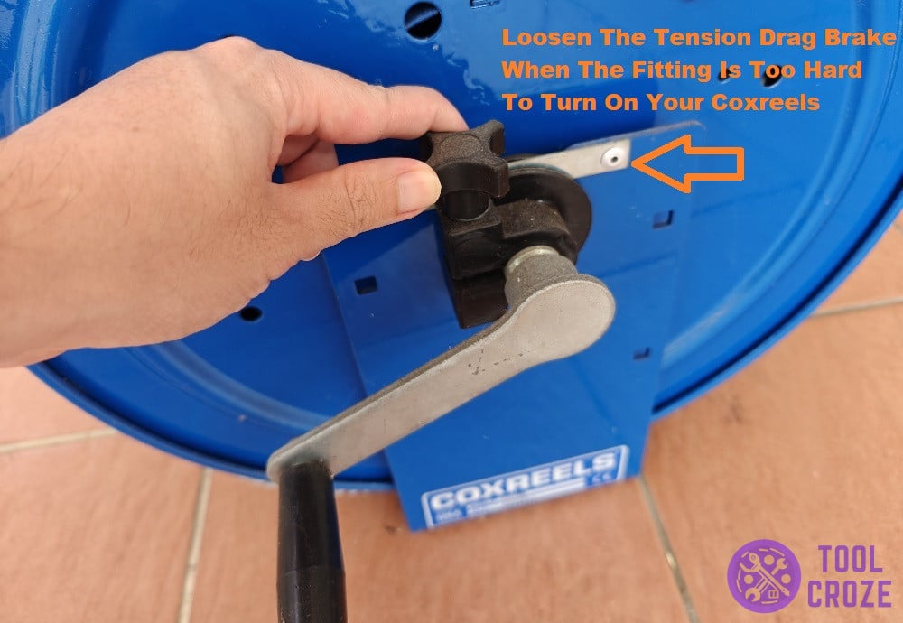 change strength of tension drag brake as necessary
