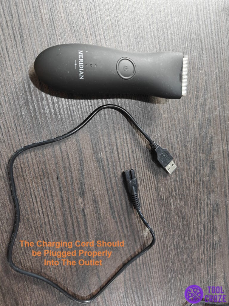 charging cord should be plugged properly