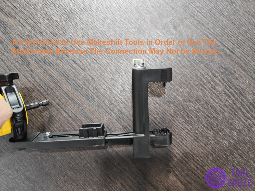 do not use makeshift tool because connection my not be secure