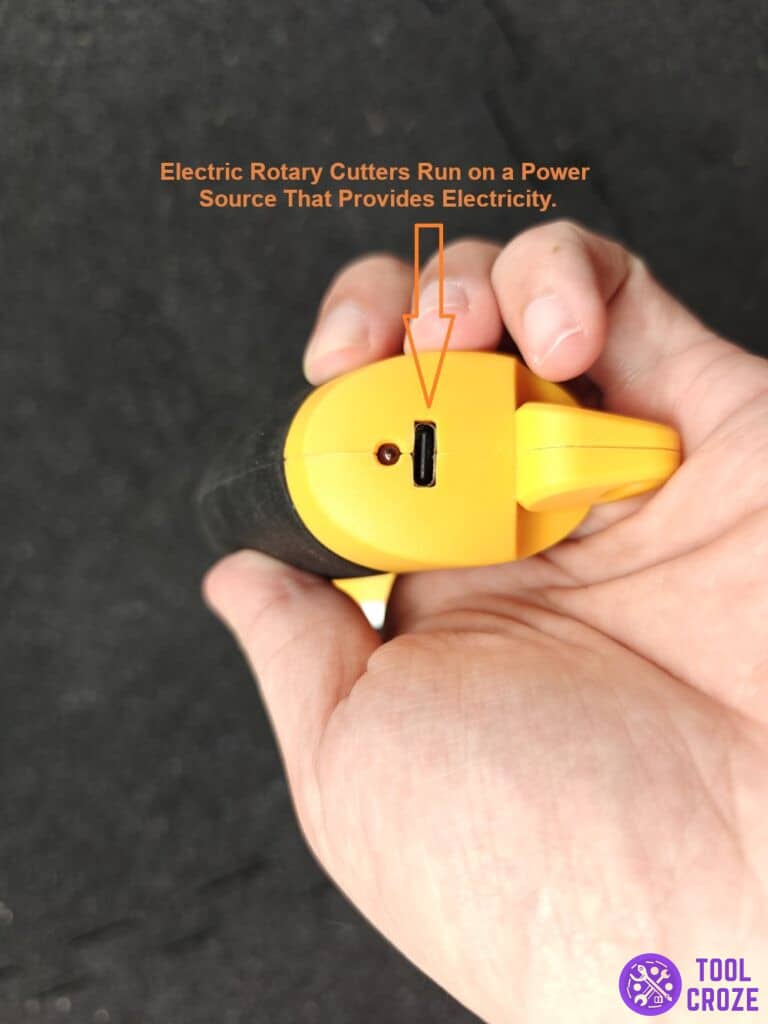 electric rotary cutters run on a power source that provides electricity.