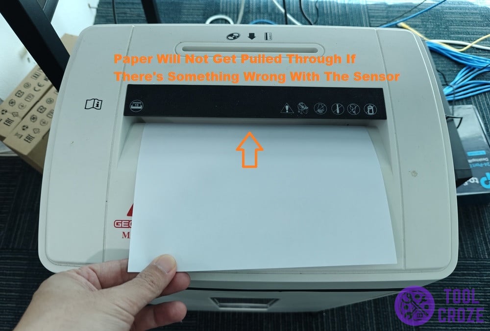 is there an issue with the sensor of your shredder