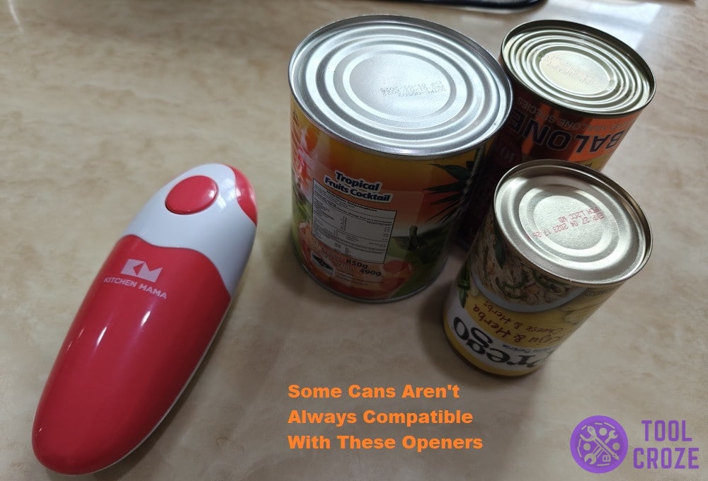 kitchen mama can opener and cans