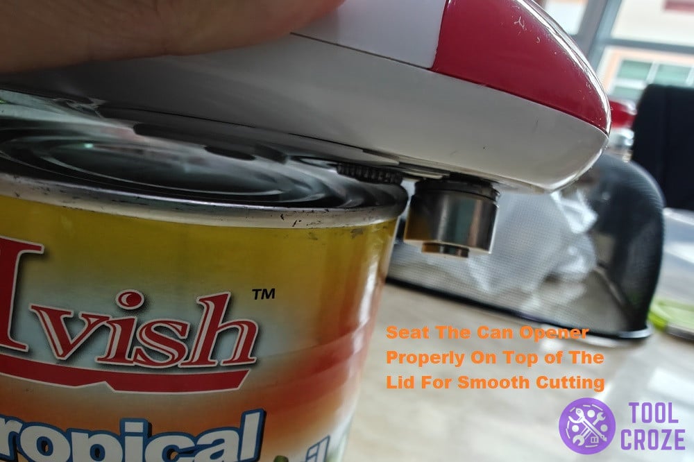 properly place the can opener