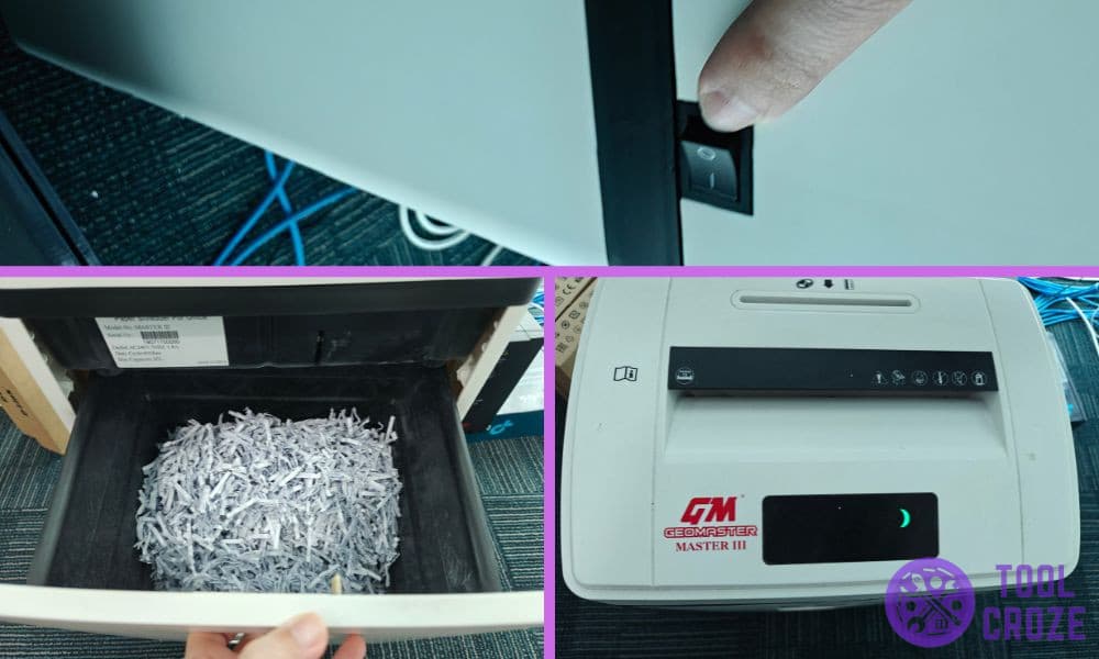 shredder not working jammed red light