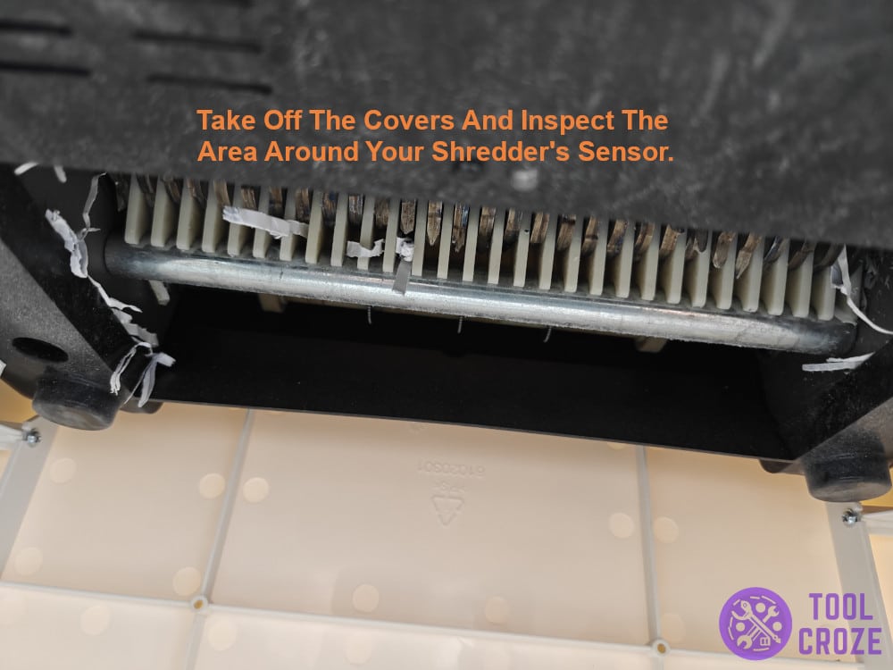 take off the covers and inspect the area around the sensor