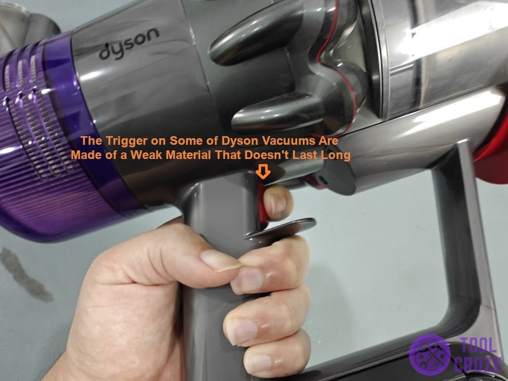 trigger made of weak material