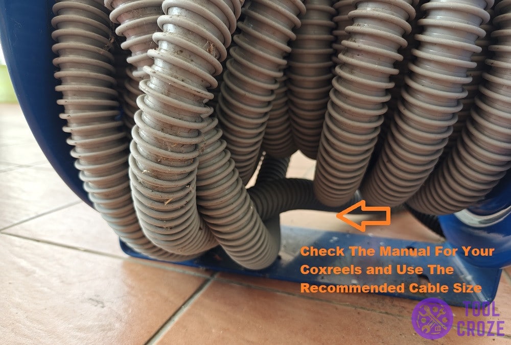 using a very large hose on coxreels will cause problems during use