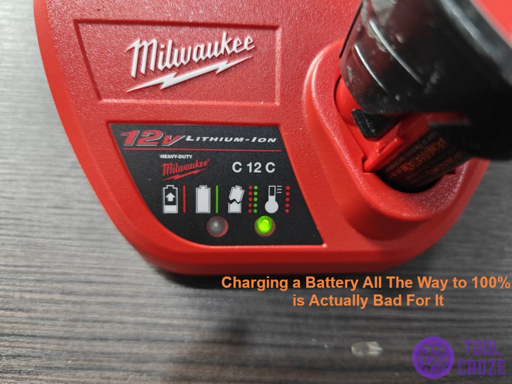Charging a battery all the way to 100% is actually bad for it