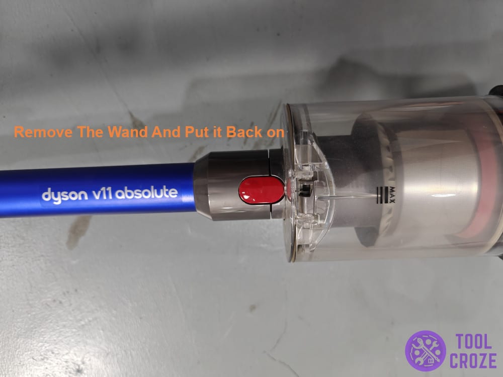 Remove the wand and put it back on