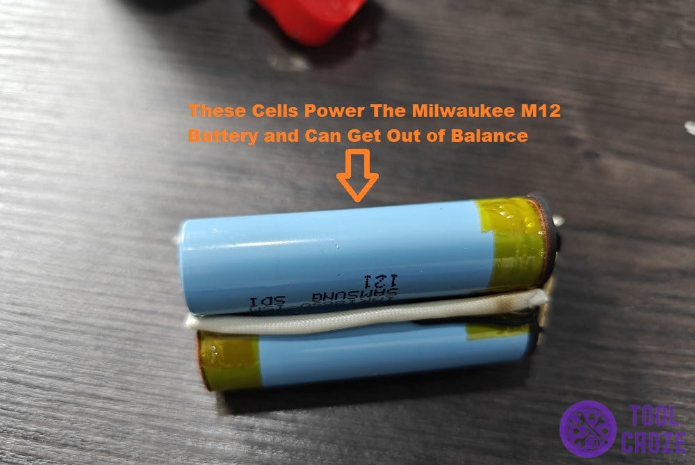 a cell inside your milwaukee battery may be too weak