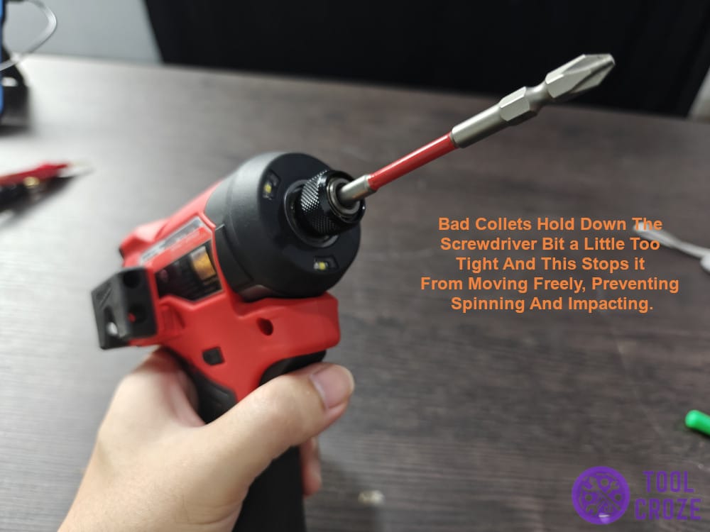 bad collet stops free movement