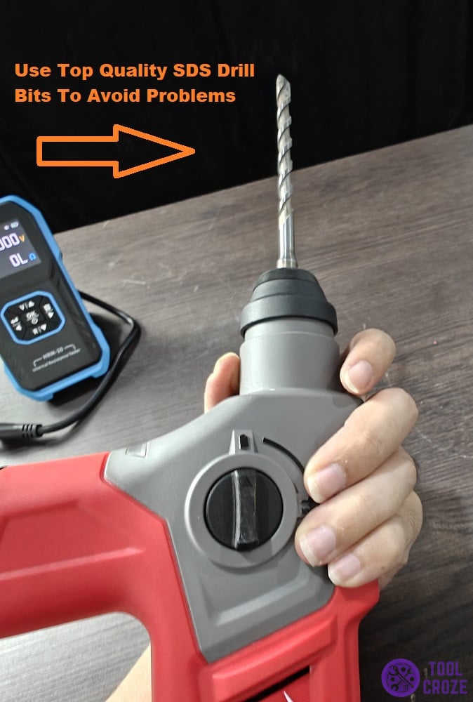 bad quality drill bits stop spinning under pressure