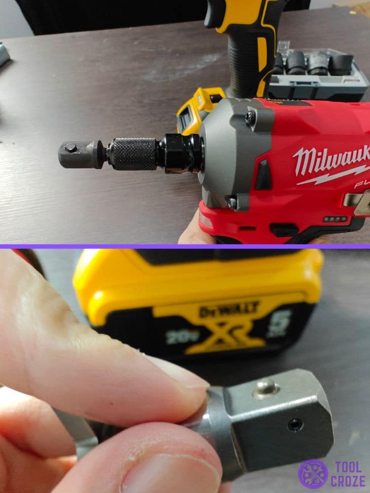 comparing the different appearance of hog ring and pin detent