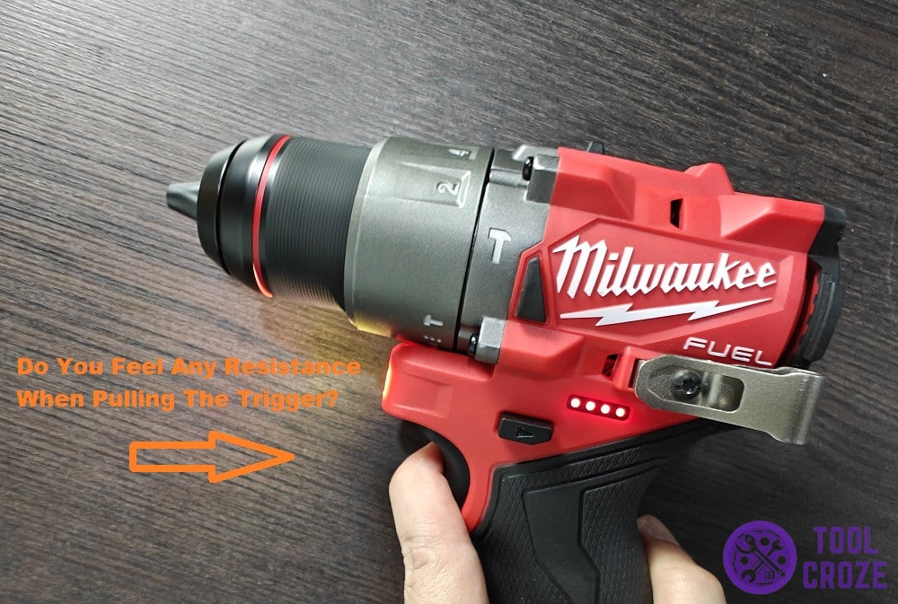 light on but milwaukee m12 drill not functioning