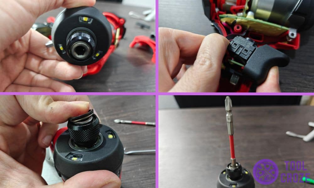 milwaukee m12 impact driver not spinning & not impacting