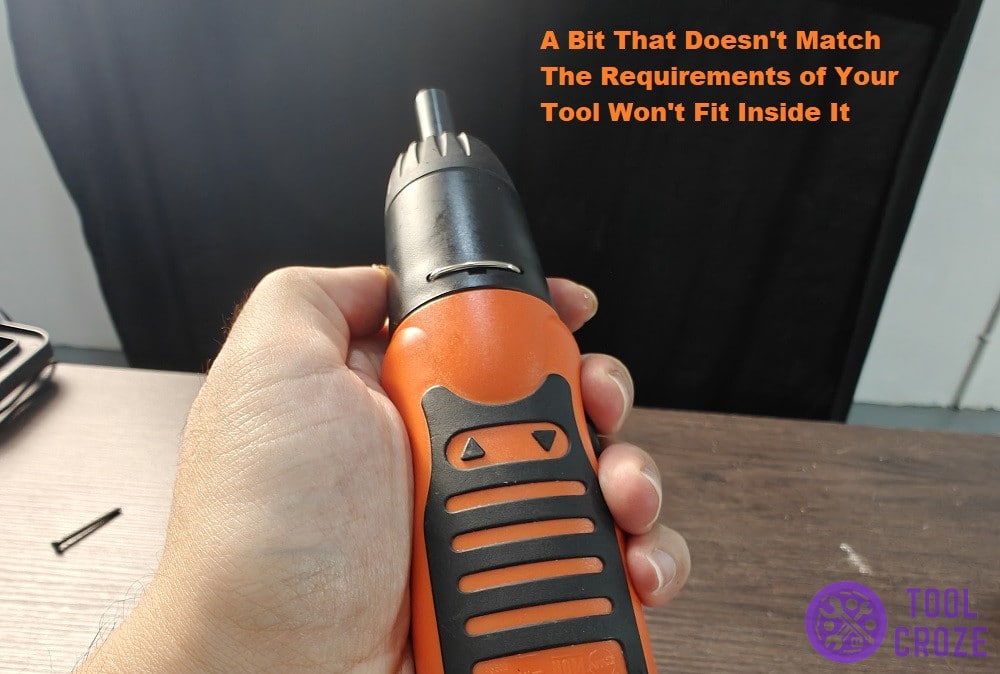 not all types of drill bits work with the black and decker screwdriver