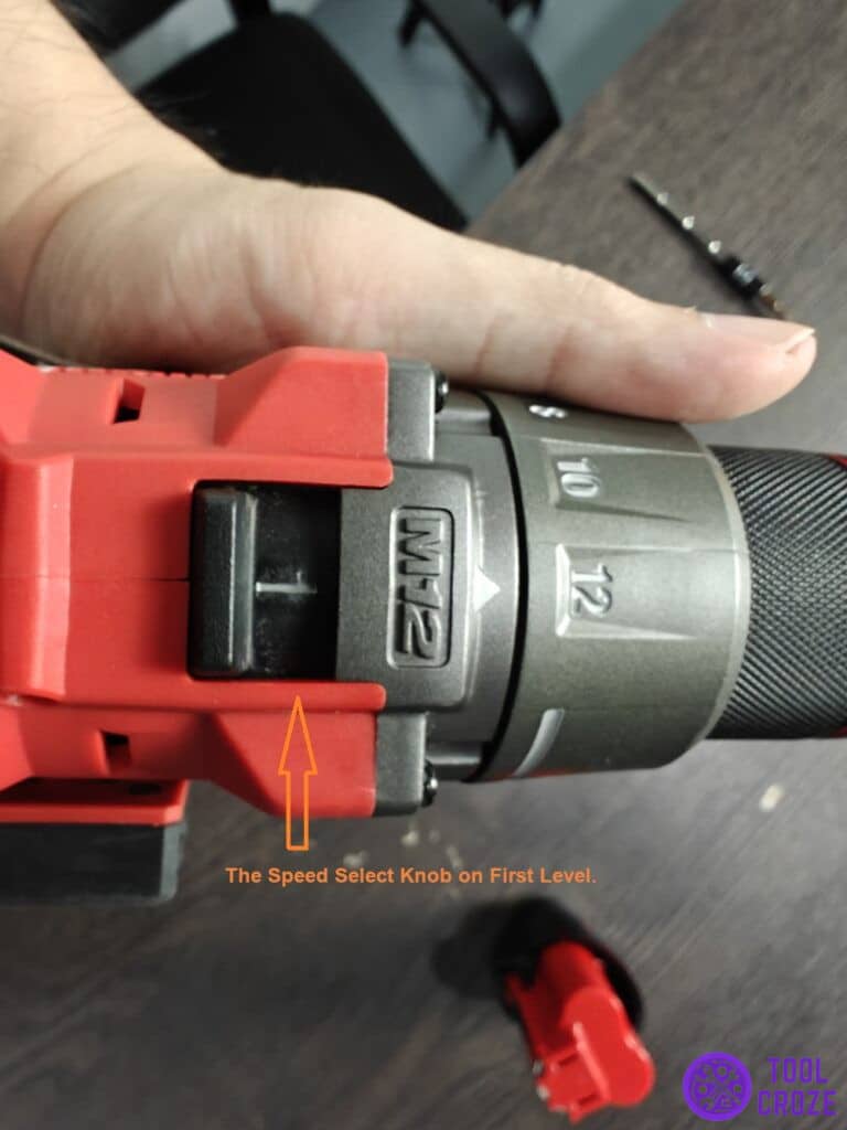 speed select knob on first level