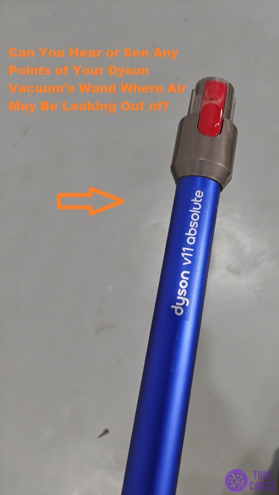 the dyson wand no longer has suction