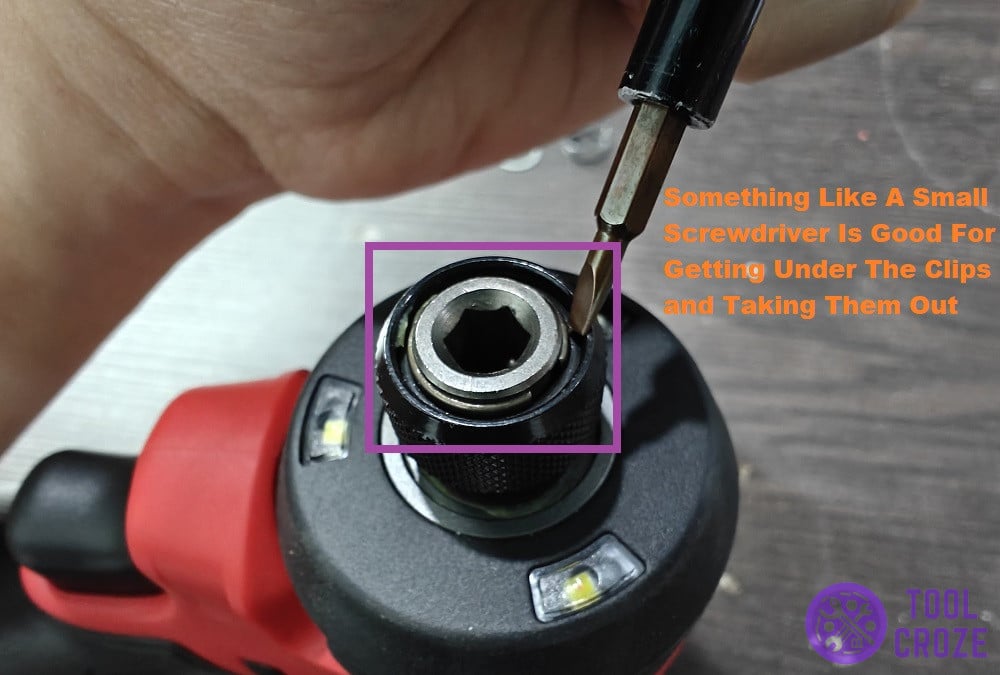 use a tool to remove springs