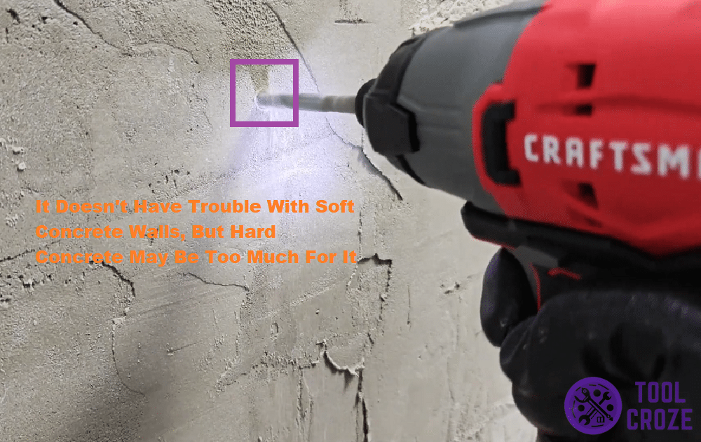 Craftsman CMCF800 drilling through concrete