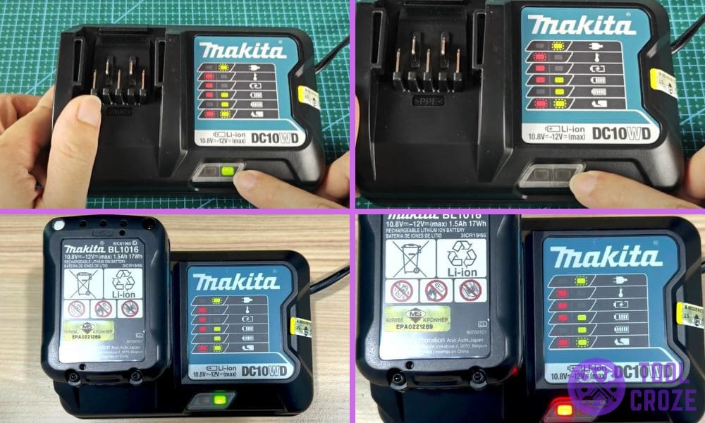 Makita battery Charger Lights Meaning