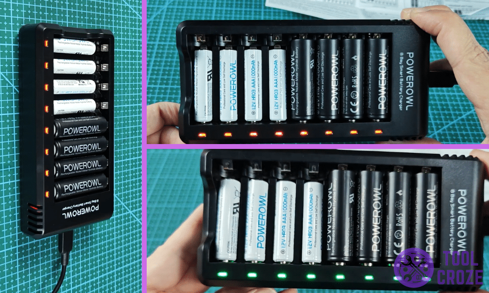 Powerowl Battery Charger Lights Meaning
