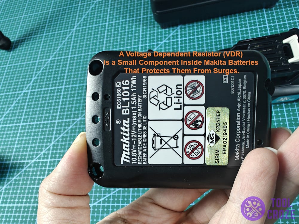 VDR inside Makita batteries