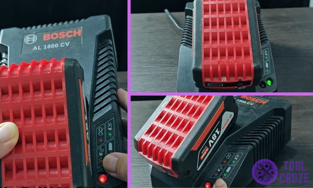 bosch battery charger lights meaning