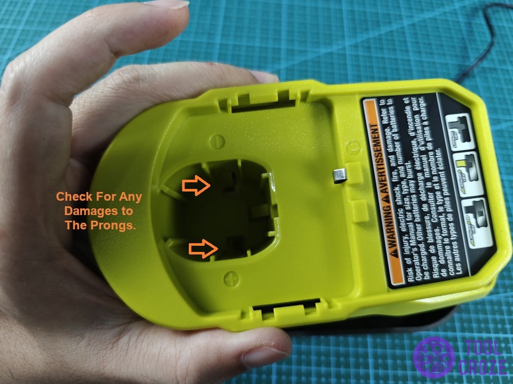 check for any damages to the prongs.