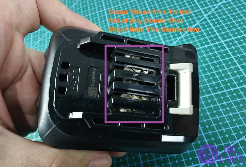 clean the contact pins