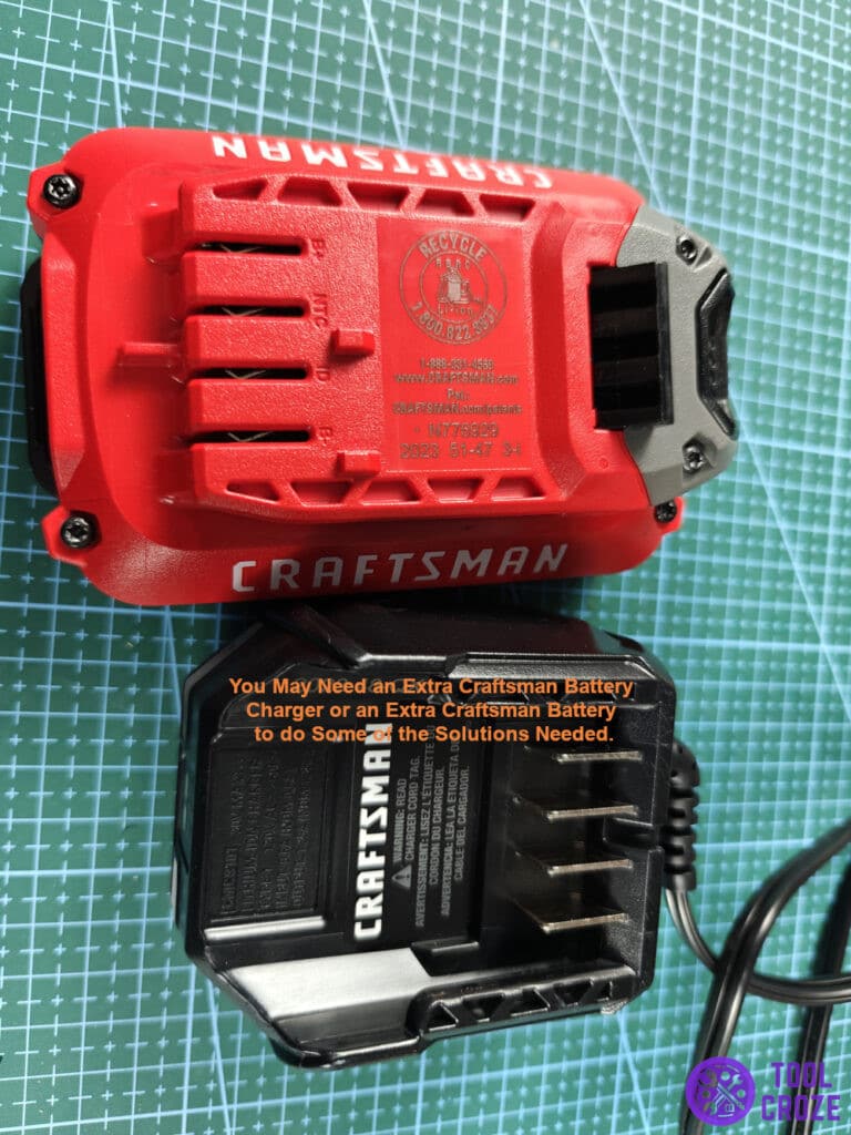 extra Craftsman battery charger and battery