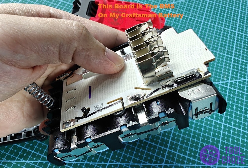 faulty BMS board inside craftsman battery