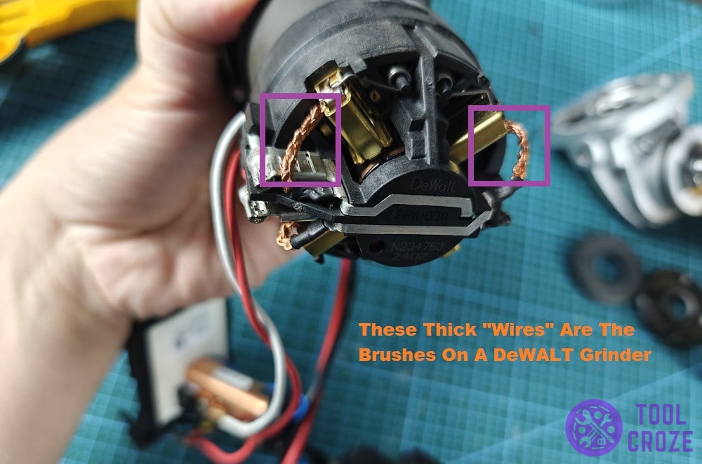 functional brushes on dewalt grinder