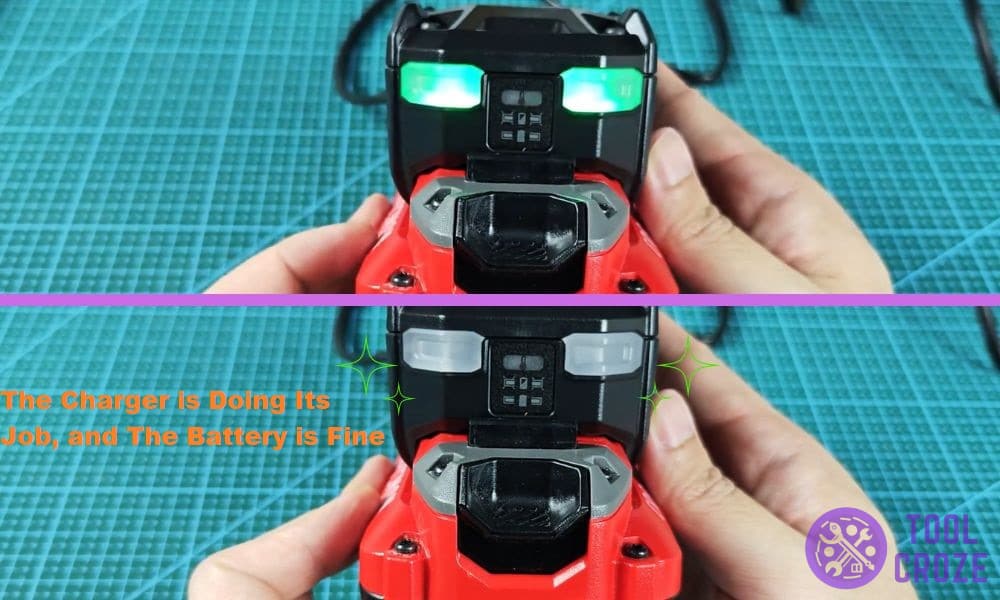 green light flashing on craftsman charger