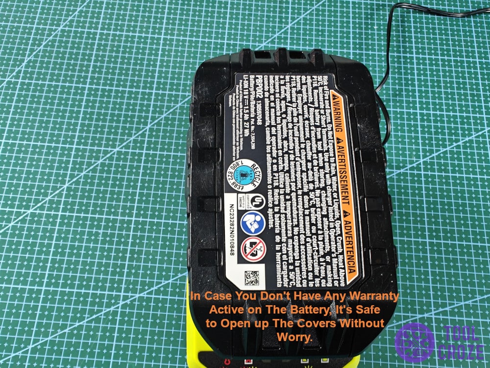 if there's no warranty active on the battery, it's safe to open up the covers without worry.